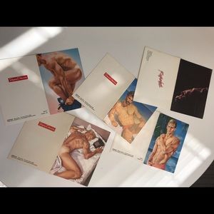 Lot of 5 vintage erotica greeting cards gay
